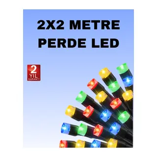 Noel Ve Parti Dekorasyonu İçin 2x2 Led Perde Işık – 8 Fonksiyonlu