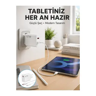 67 Watt Type C Hızlı Şarj Başlık Black Shark Uyumlu Yeni Nesil
