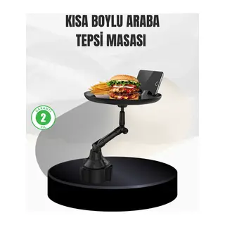 Universal Araç İçi Bardaklık Tepsisi 9 İnç Yemek Alanı Ve Telefon Standlı