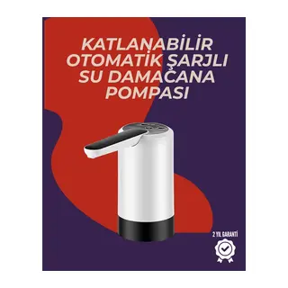Otomatik Daana Su Pompası | 40-80 Saniye Zaman Ayarlı | %90 Açılabilir Hijyenik Tasarım | Şarjlı Ve Portatif