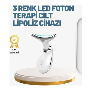 Cilt Yenileyici Şarjlı Güzellik Aleti – Pozitif/negatif İyon, Titreşimli Masaj Ve Kırmızı-mavi-yeşil Işıkla