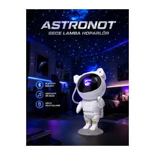 Projeksiyon Astronot Lamba Speaker Sevimli Astronot Bluetooth Hoparlör Yeni Nesil