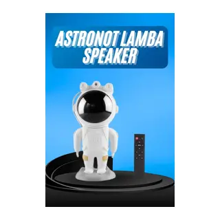 Gece Lambası Astronot Bluetooth Hoparlörlü Galaksi Işık Projektörü