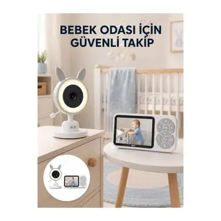 Karşılıklı Sesli Bebek Kamerası 4x Zoom Sıcaklık Sensörlü Yeni Nesil