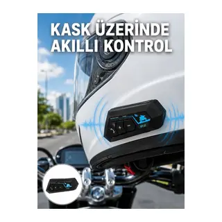 Bluetooth Kask Kulaklığı Intercom 5.0 Bluetooth Android Ve İos Uyumlu Yeni Nesil