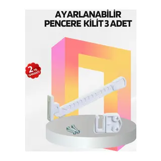 Cam Pencere Güvenlik Kilidi Açılma Sınırlayıcı At 3 Adet