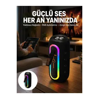 Bluetooth Hoparlör Uzun Pil Ömrü Taşınabilir Yüksek Ses Kaliteli Yeni Nesil