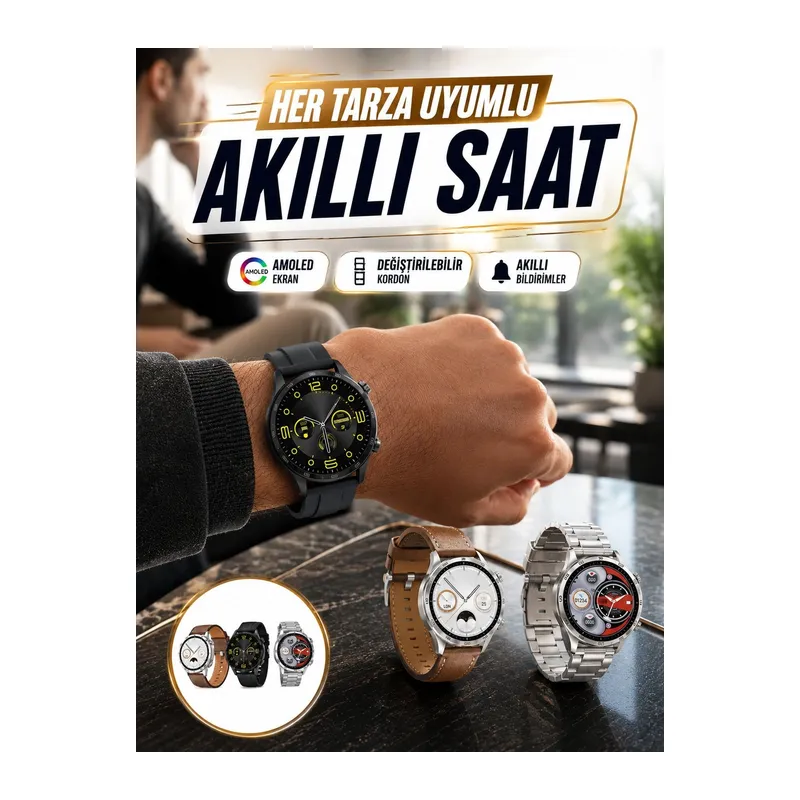 Akıllı Saat 5.0 Bluetooth Bağlantılı Sağlık Ve Uyku Takibi Sosyal Medya Girişli Yeni Nesil