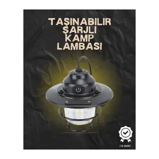 Kamp Ve Bahçe İçin Retro Led Fener – Sıcak Işık, Uzun Ömürlü Batarya