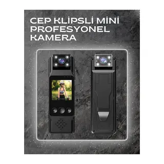 Wifi Destekli Mini Kamera – 180° Dönebilen Lens, 1080p Video, Tft Ekranlı