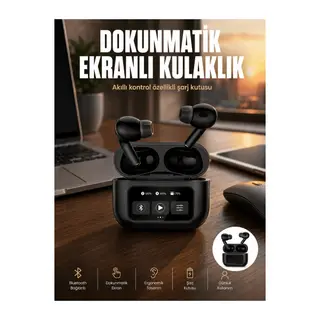 Yeni Nesil Pro Ekranlı Bluetooth Kulaklık 5.0 Bluetooth Yeni Nesil