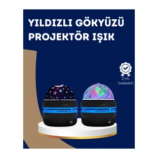 360° Dönen Galaxy Projektörlü Gece Lambası – Yıldızlı Gökyüzü Efekti