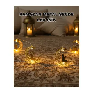 Ramazan Ay Işığı Secde Eden Adam Silüetli Led Peri Işığı