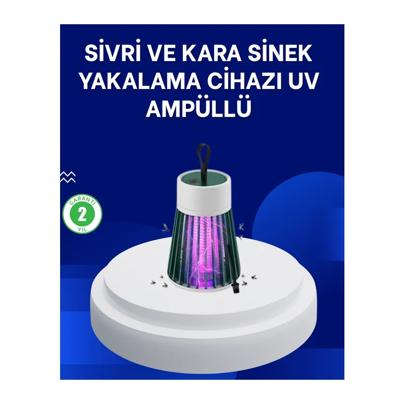2’si 1 Arada Led Işıklı Elektrikli Böcek Öldürücü