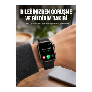 Arama Cevaplayabilen Akıllı Saat Bluetooth Bağlantılı Sosyal Medya Girişli Yeni Nesil