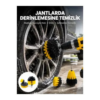 Derinlemesine Temizlik İçin Dayanıklı Kıllı Matkap Fırçası Başlığı