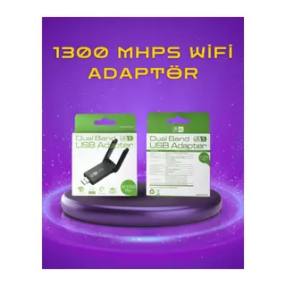 Yüksek Hızlı 1200 Mbps Çift Bant Usb Wifi Adaptör – Güçlü Sinyal, Geniş Uyumluluk