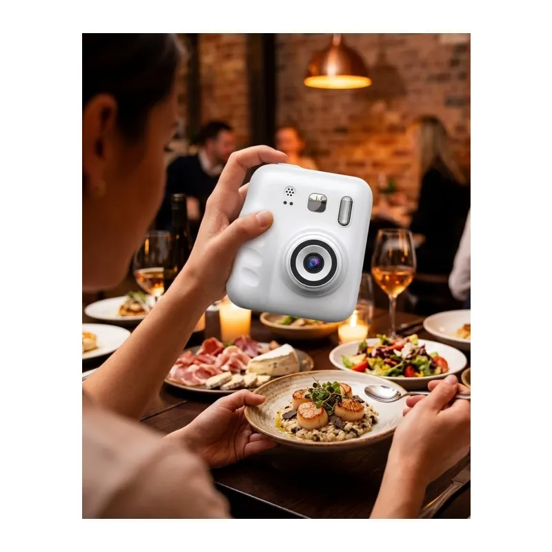 Mini Çocuk Fotoğraf Makinesi Baskı Özellikli Video Çekim 4 Kağıt Rulo Hediyeli