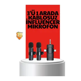 Kablosuz Mikrofon - Telefon Ve Bilgisayar Uyumlu