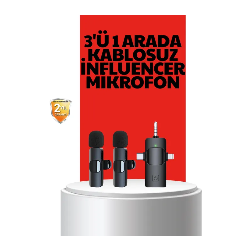 Kablosuz Mikrofon - Telefon Ve Bilgisayar Uyumlu