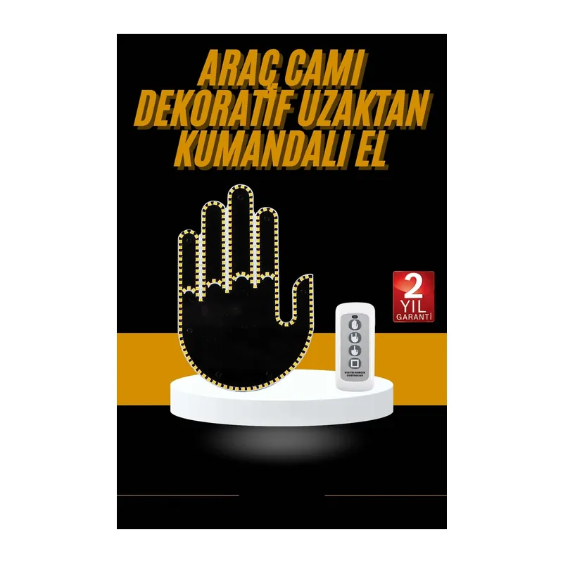 Uzaktan Kumandalı Araba Parmak Hareketi Işığı Parmak Işığı Led Araba Arka Pencere
