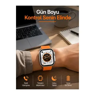 Akıllı Saat Gps Özelliği Bildirim Görme Adımsayar Sesli Görüşme Yapabilen Yeni Nesil