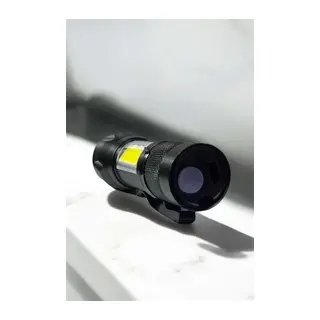 Şarjlı Metal Zoomlu El Feneri Işıldak Led Işık Taşınabilir El Lambası