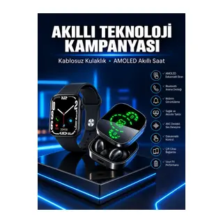 Yeni Nesil Akıllı Saat Ve Ucuz Kaliteli Bluetooth Kablosuz Kulaklık Amoled Ekran