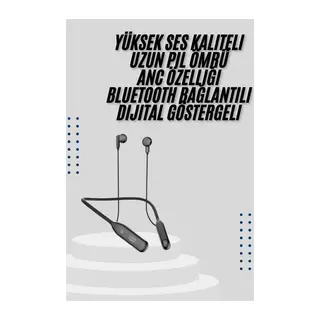 Kablolu Kulak İçi Bluetooth Kulaklık 60 Saat Anc Özellikli Boyun Bantlı
