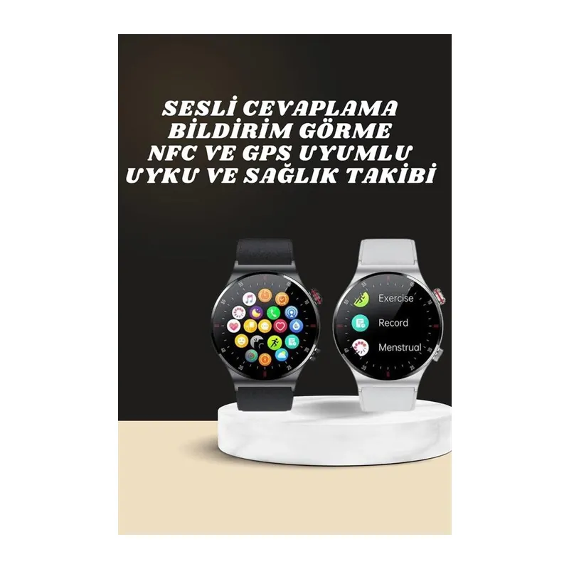 Akıllı Saat Çoklu Kordon Seçeneği Amoled Ekran Çok Fonksiyonlu Bluetooth Bağlantılı