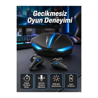 Bluetooth Kulaklık Kulaklığı Rgb Işıklı Oyunlarda Düşük Gecikme