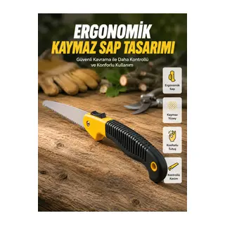 Bahçe Ve Odun Kesimi İçin Katlanır El Testeresi