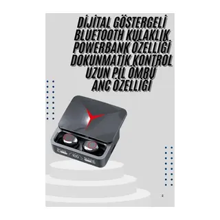 Kablosuz Bluetooth Kulaklık Powerbank Özellikli Göstergeli Hd Mikrofon