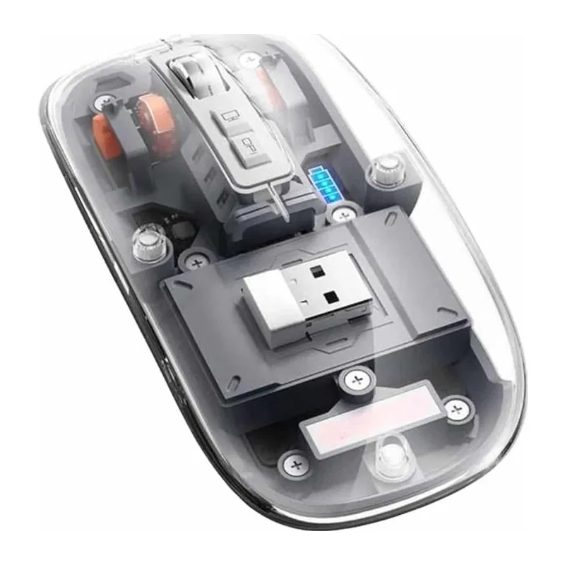 Kablosuz Mouse Fare Şarjlı Bluetooth Wireless Çift Modlu Sessiz