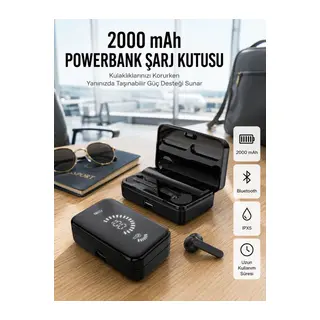 İos Android Uyumlu Bluetooth Kulaklık Kablosuz Kulaklık Yüksek Basslı