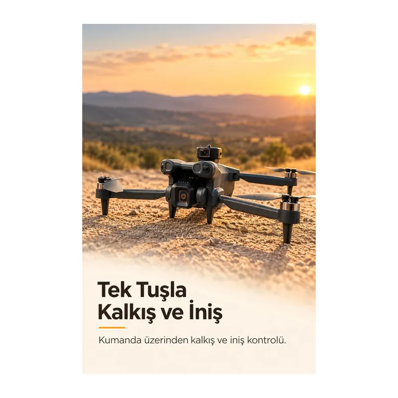 Çift Bataryalı Gps Drone Ve Ekranlı Kontrol Kumandası