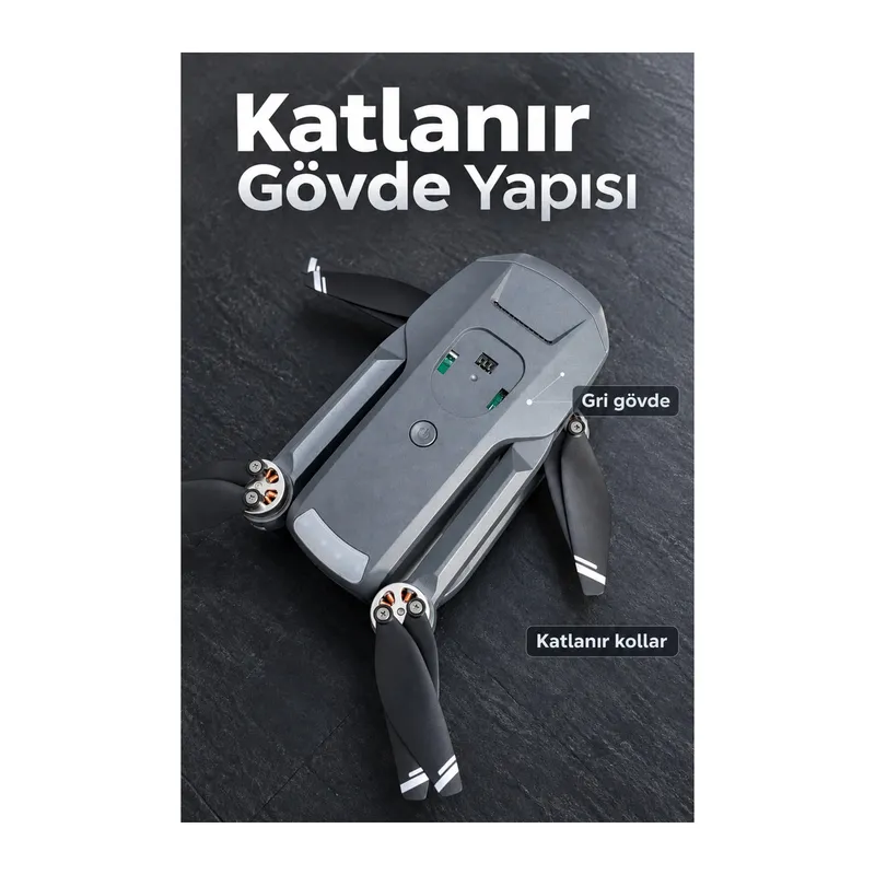 Katlanabilir Kameralı Drone Ve Ekranlı Uzaktan Kumanda Seti
