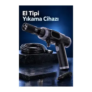 Taşınabilir Araç Yıkama Makinesi Köpük Hazneli Şarjlı Set