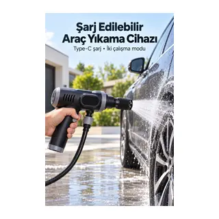 Çift Çalışma Modlu Araç Yıkama Makinesi Şarj Edilebilir