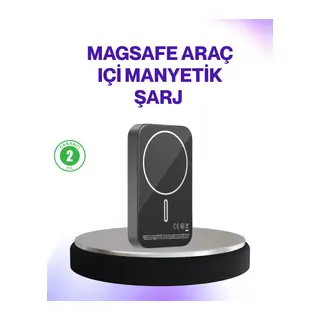 Mıknatıslı Magsafe Uyumlu Araç Tutucu Kablosuz Şarj Destekli