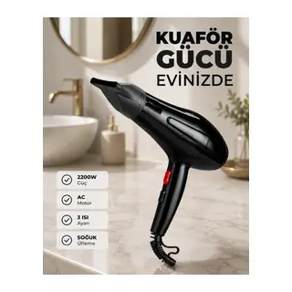 2200w Güçlü Motorlu Ergonomik Fön Makinesi