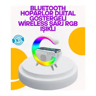 Renkli Işıklı 15w Kablosuz Şarjlı Masa Lambası