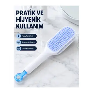 Otomatik Temizlemeli Saç Fırçası – Ergonomik Tasarım, Masaj Etkili, Elektriklenmeyi Önleyici