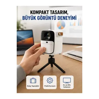 Android Sistemli Mini Projektör – Uygulama Destekli Akıllı Kullanım Yeni Nesil