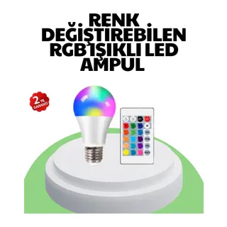 2025 Rgb Led Ampul Uzaktan Kumandalı Renkli Işık A Kalite