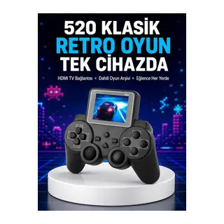 2025 A Kalite S10 Gamepad 520 Oyunlu Tv Bağlantılı Retro Atari Konsolu Yeni Nesil