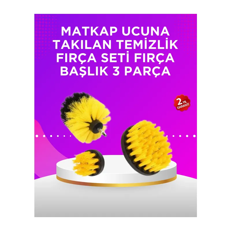 Matkap Ucu Temizlik Fırçası Seti Banyo Fayans Zemin İçin