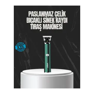 Paslanmaz Çelik Başlıklı Su Geçirmez Şarjlı Saç Kesme Makinesi