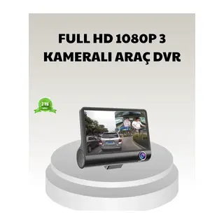 Araç Dvr Kamerası 3’lü 170° Geniş Açılı Full Hd Ve Park Destekli