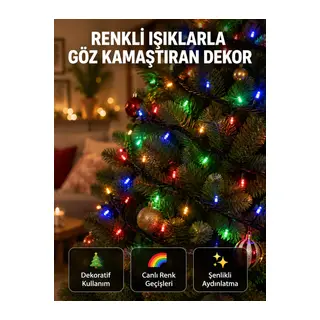 50’li Led Şeffaf Kablolu 5 M Aydınlatma Işık Süsleme Led Yeni Nesil